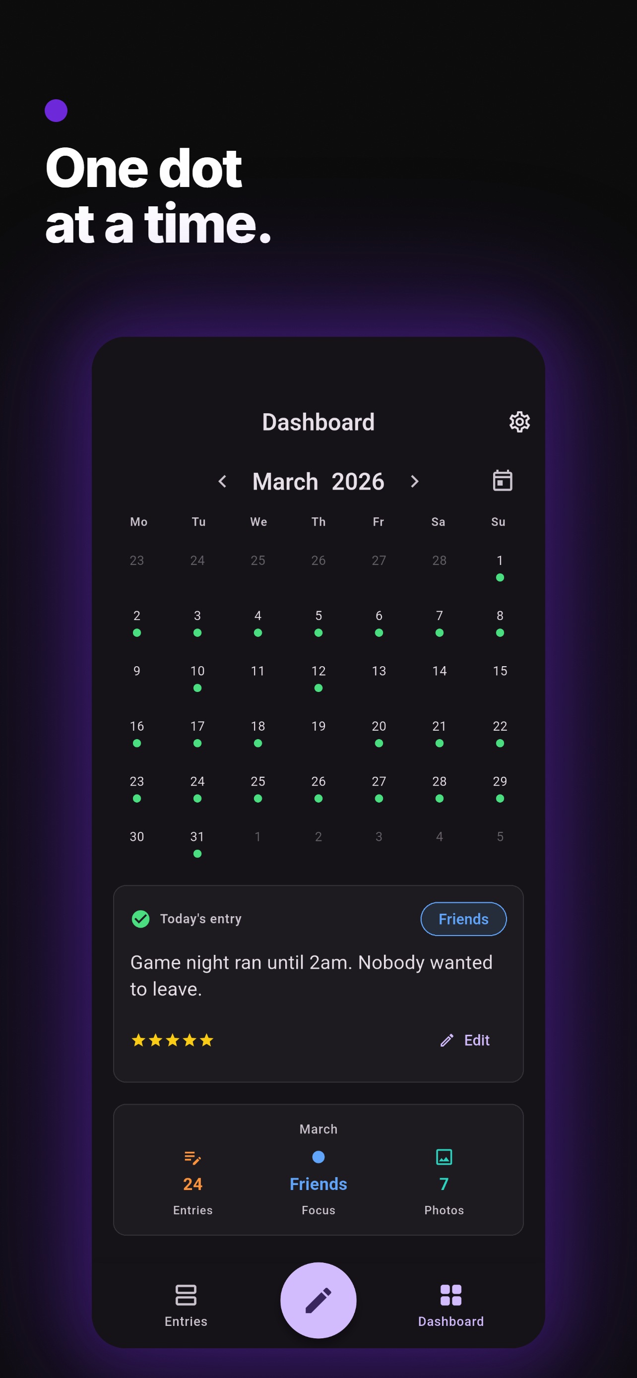 SimpleDot iOS screenshot — 3 habit