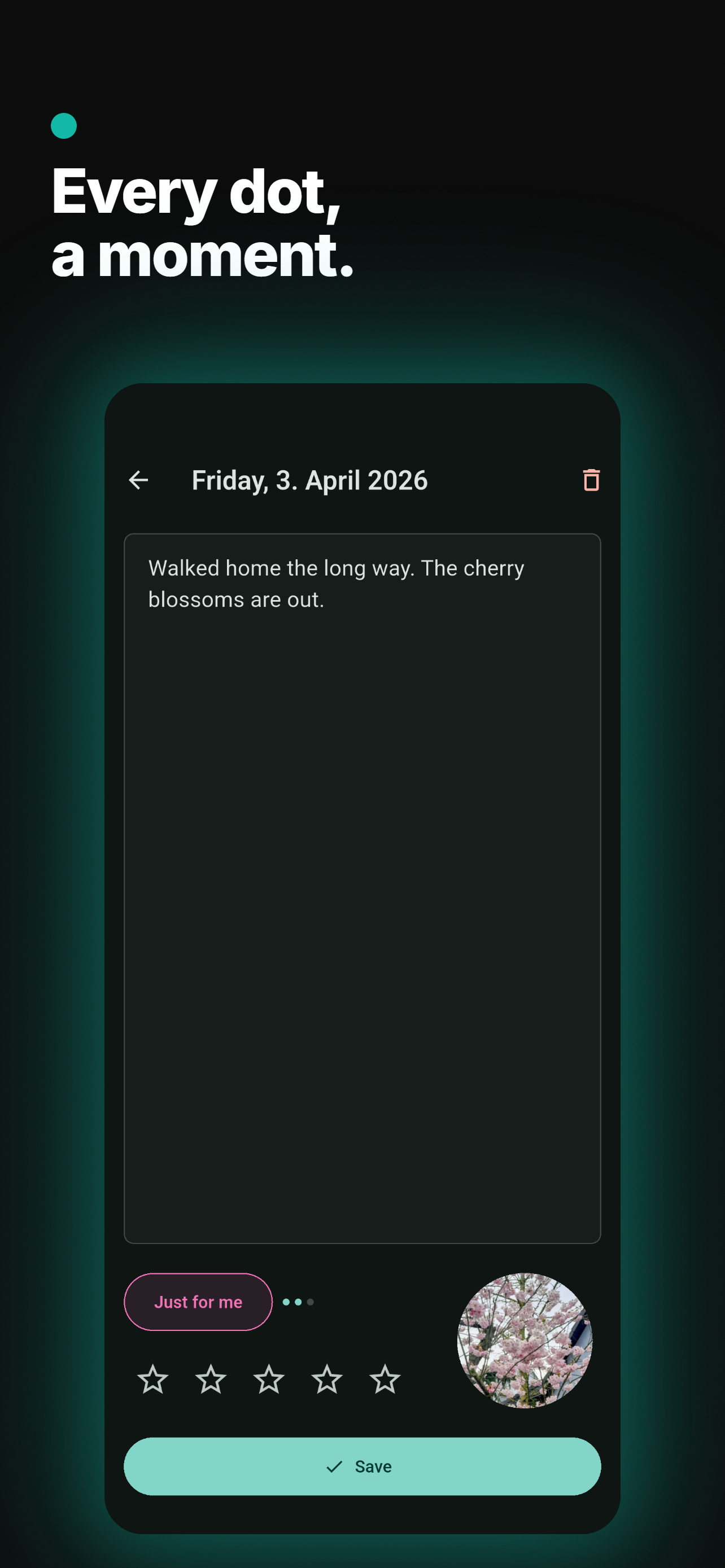SimpleDot iOS screenshot — 5 moment
